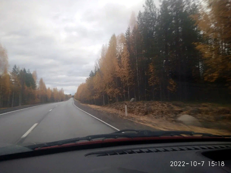 осенняя дорога на Мурманск